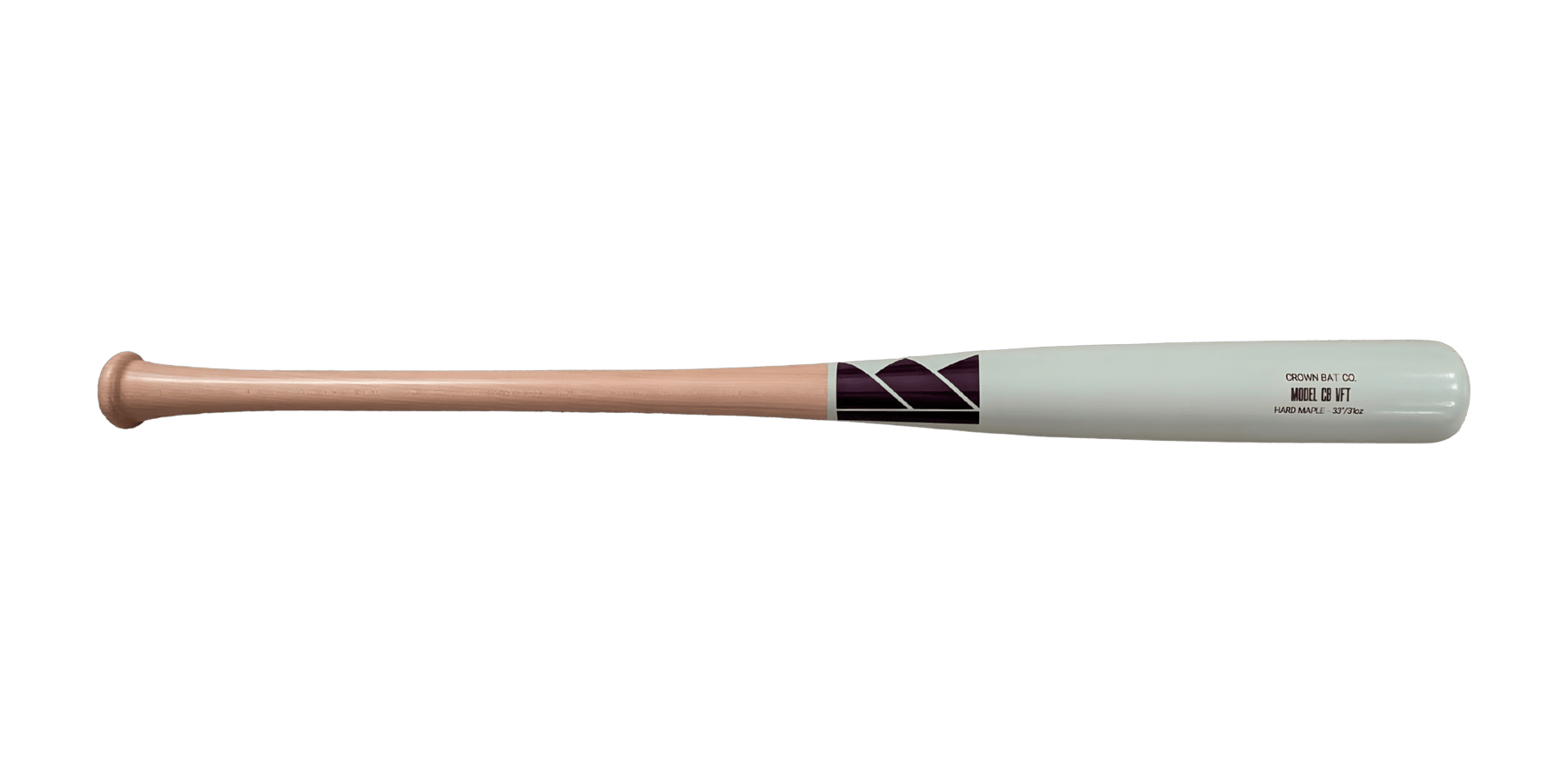 Crown Bat Company CB VFT with a mint barrel, plum logo, and natural handle